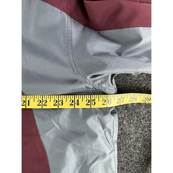 Adidas Windbreaker Jacket 2XL Burgundy Gray Full Zip Lightweight Track - Picture 6 of 7